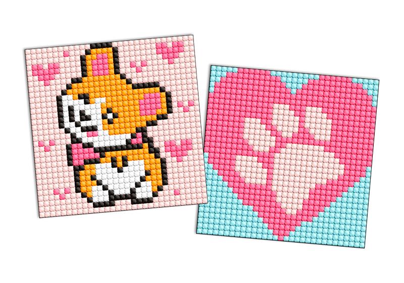 ZESTAW DO MOZAIKI DIAMENTOWEJ KIDS NA SAMOPRZYLEPNEJ PODSTAWIE CORGI 9X9CM