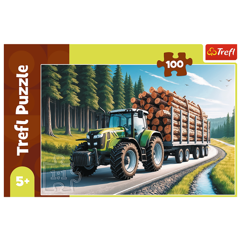 PUZZLE 100 TREFL CIĄGNIK LEŚNY