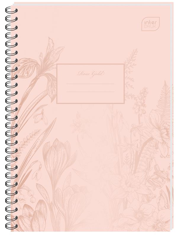 KOŁOZESZYT B5/120 # M 70G METALLIC ROSE GOLD