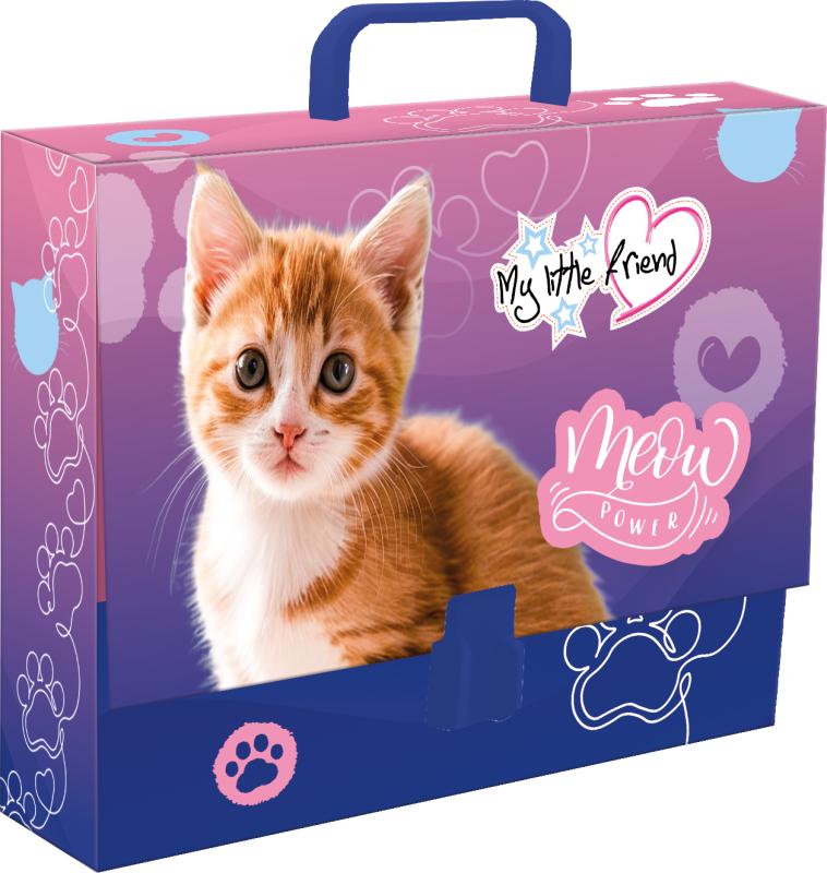 TECZKA Z RĄCZKĄ A4 XL MY LITTLE FRIEND CAT 33X24,8X9CM
