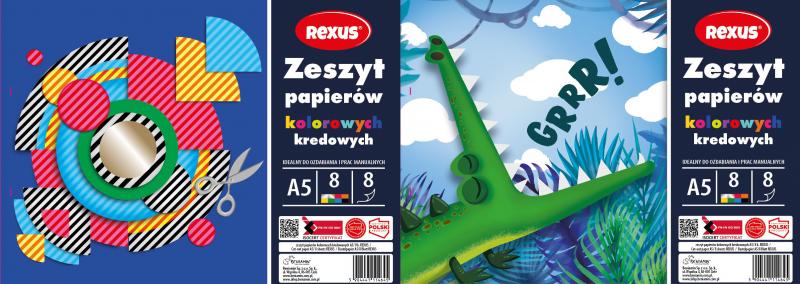 ZESZYT PAPIERÓW KOLORYWYCH A5/8 KREDOWANY BENIAMIN