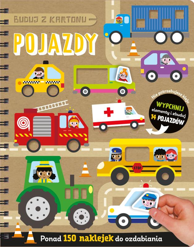 KSIĄŻECZKA BUDUJ Z KARTONU POJAZDY