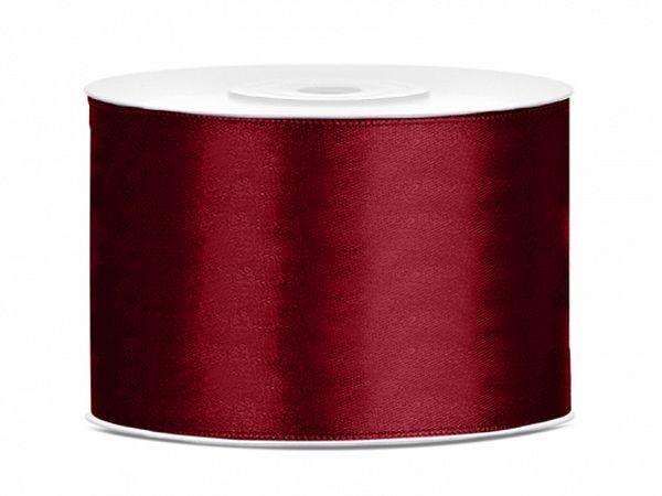 TASIEMKA SATYNOWA 50MM/25M BORDO