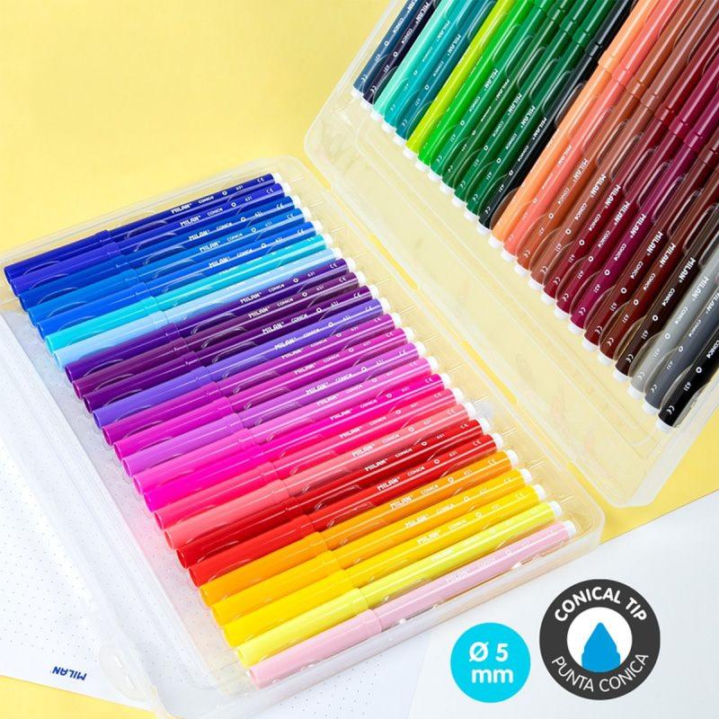 FLAMASTRY 50 KOL. W PLASTIKOWEJ WALIZCE