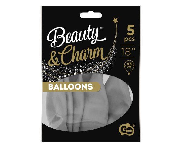 BALONY BEAUTY&CHARM PASTELOWE SZARE 18' A'5