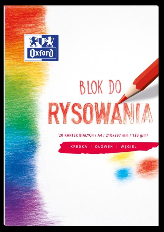 BLOK RYSUNKOWY A4/20 BIAŁY OXFORD 120G BANER