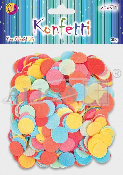 KONFETTI PAPIEROWE KN-5083 MIX KOLORÓW, rozm. 2cm, op.38g