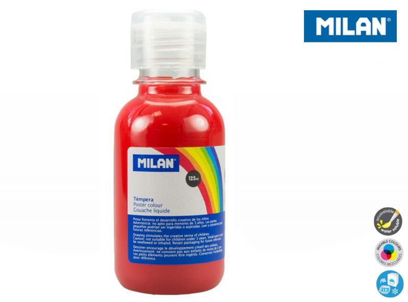 FARBY TEMPERY MILAN 125ML CZERWONA