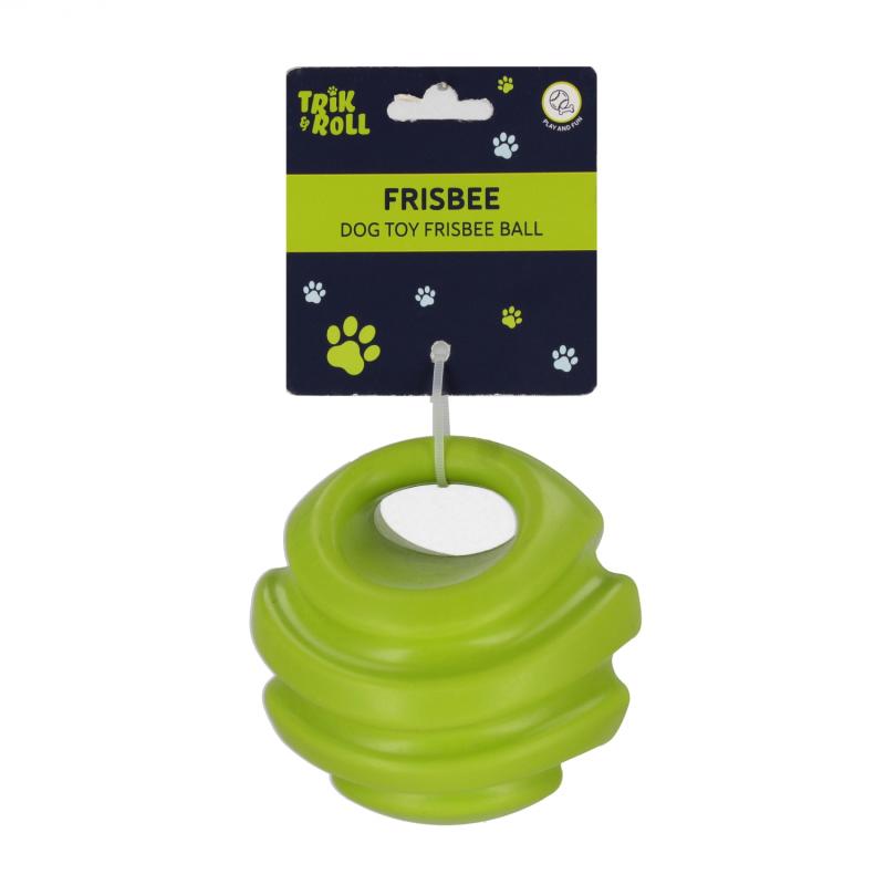 ZABAWKA DLA PSA FRISBEE PIŁKA ZIELONA 12CM TRIK