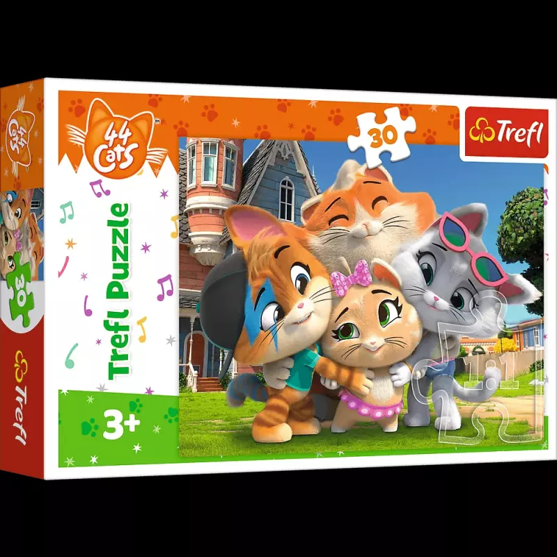 PUZZLE 30 TREFL PRZYJAŹŃ W KOCIEJ KRAINIE