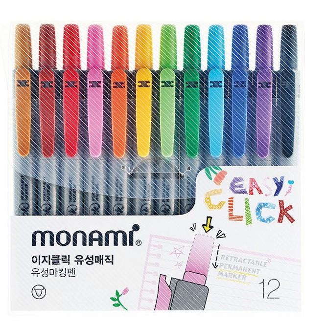 MARKER PERMANENTNY EASY CLICK 12 KOL. MONAMI (2080201004)