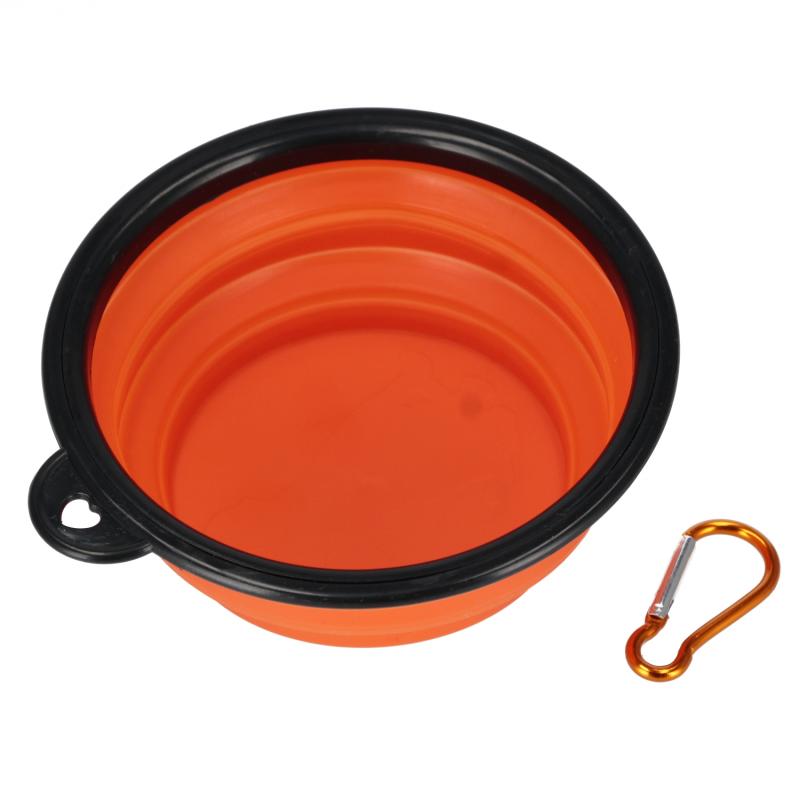 MISKA DLA ZWIERZĄT SKŁADANA SILIKONOWA POMARAŃCZOWA 13CM TRIK BC 48