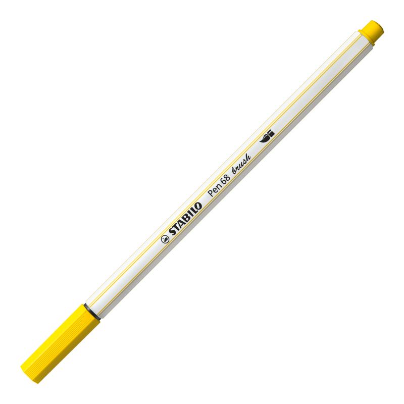PISAKI STABILO 68 BRUSH ŻÓŁTY