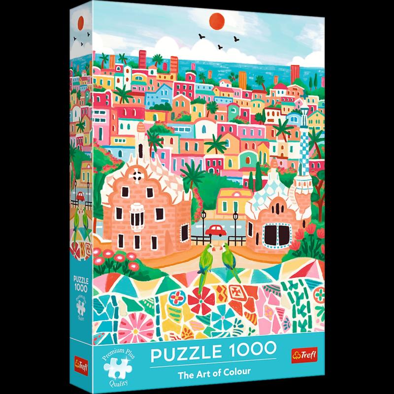 PUZZLE 1000 TREFL BARCELONA HISZPANIA THE ART OF COLOURS