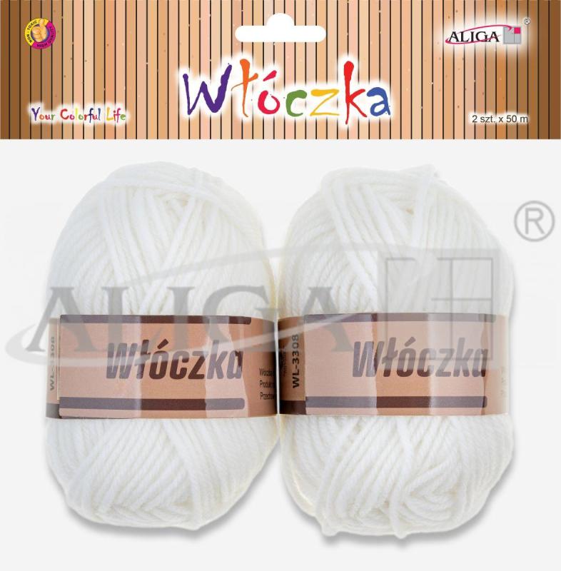 WŁÓCZKA BIAŁA 50M A2 WL-3308