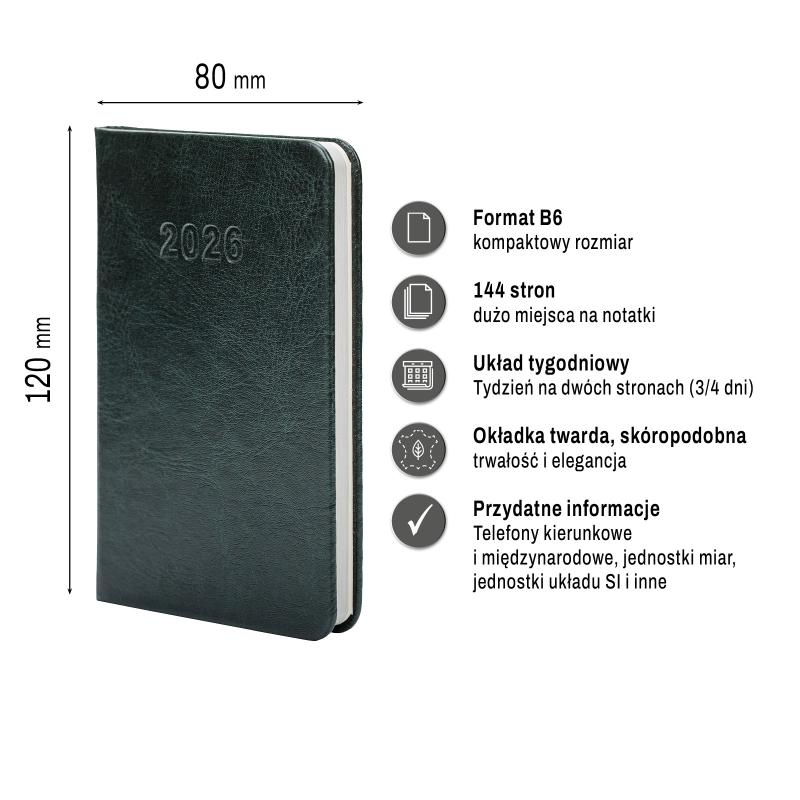KALENDARZ A7 PREMIUM LUX TYGODNIOWY AREX