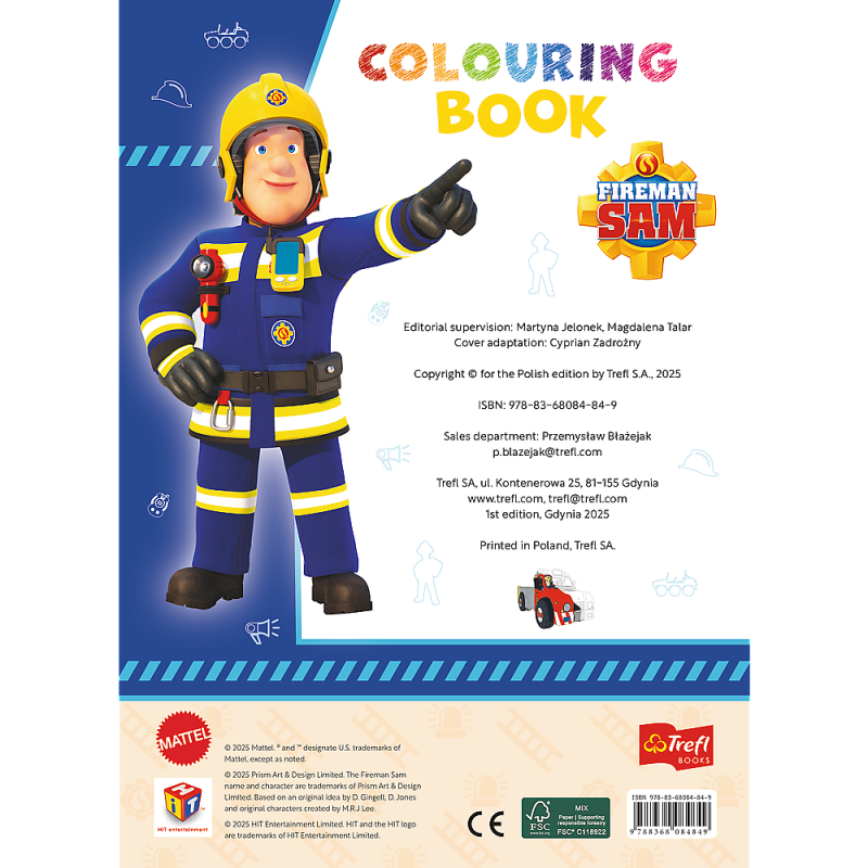 KSIĄŻECZKA TREFL FIREMAN SAM KOLOROWANKA