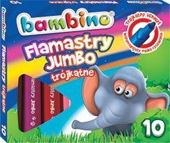 FLAMASTRY 10 KOL. TRÓJKĄTNE JUMBO BAMBINO