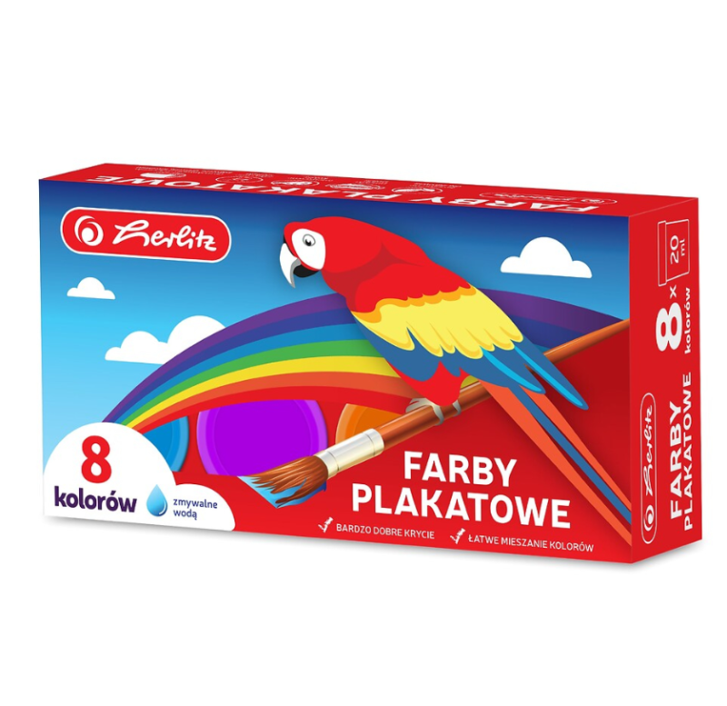 FARBY 8 PLAKATOWE SZK. HERLITZ 20ml