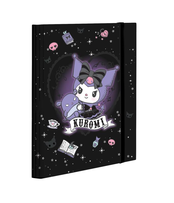 TECZKA A4 PRZESTRZENNA TEKTUROWA/Z GUMKĄ 3 cm - WZÓR 1 KUROMI