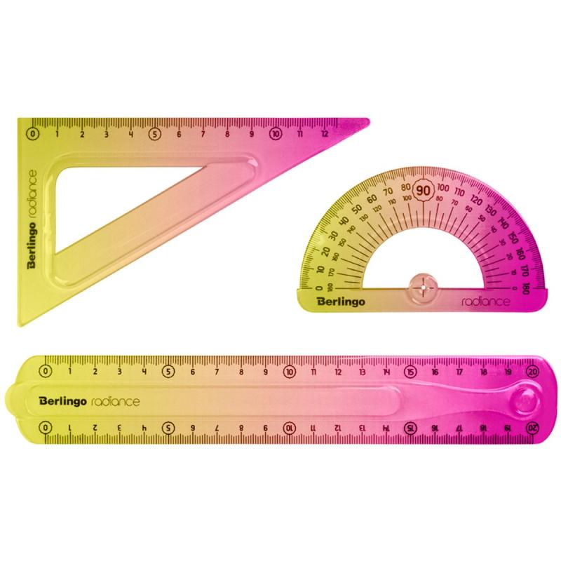 ZESTAW GEOMETRYCZNY BERLINGO RADIANCE RÓŻOWO-ŻÓŁTY