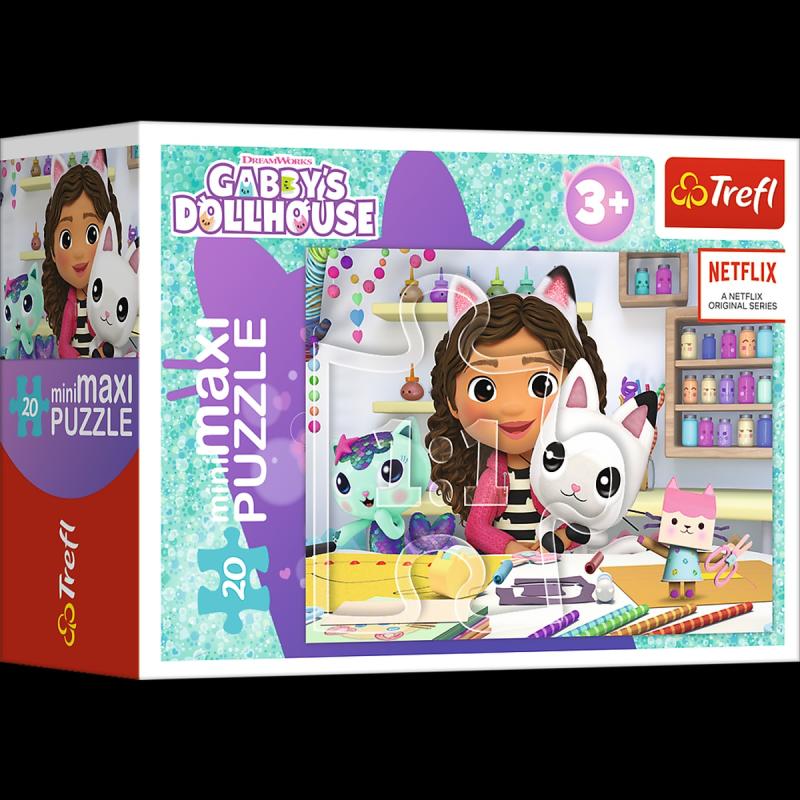 PUZZLE 20 TREFL MINIMAXI KOLOROWY DZIEŃ GABBI