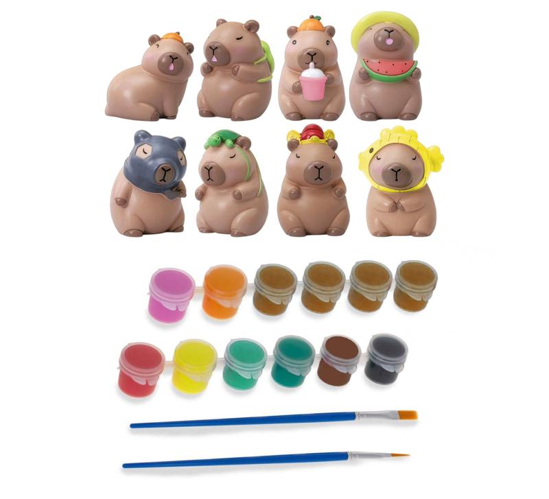 ZESTAW FIGURKI GIPSOWE DO MALOWANIA KAPIBARA