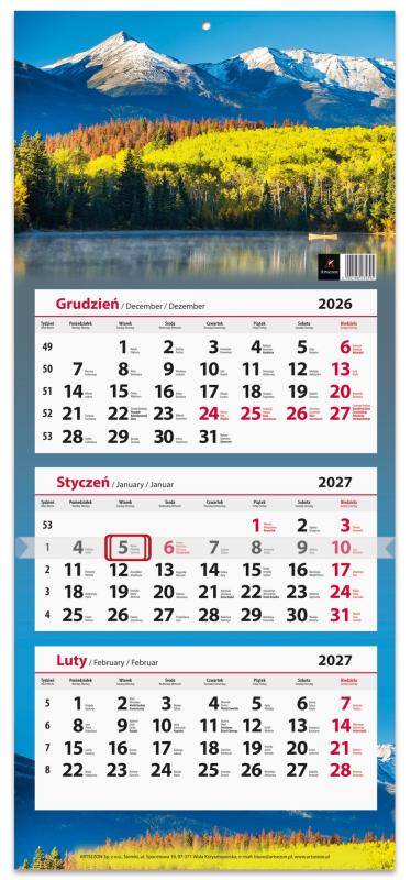 KALENDARZ TRÓJDZIELNY 2027