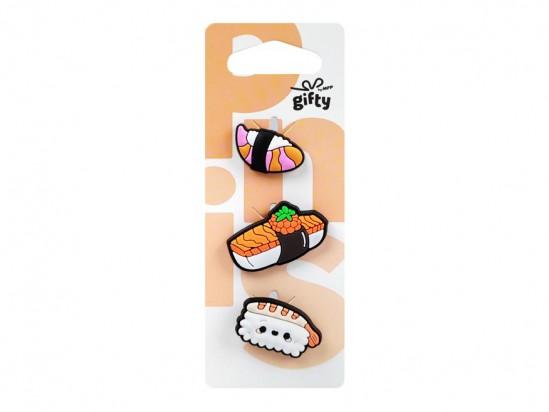 ZESTAW SILIKONOWY 3 PRZYPINKI SUSHI GIFTY