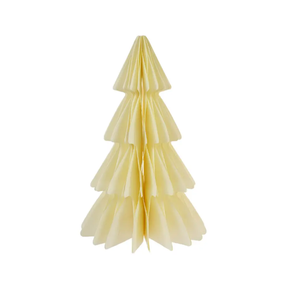 CHOINKA PAP.KREMOWA 25CM #ŚWIĘTA