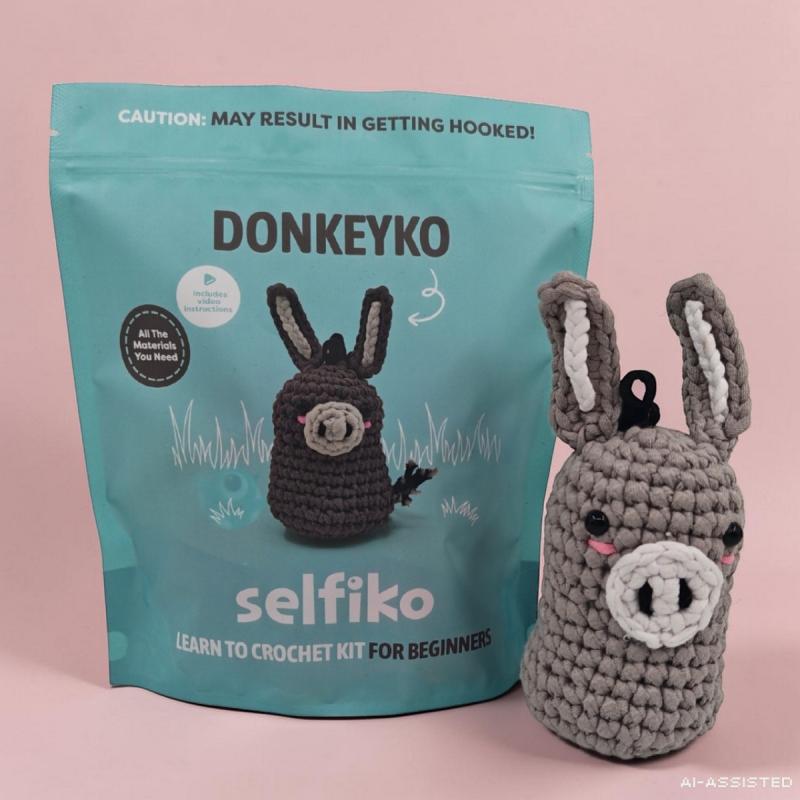 ZESTAW DO SZYDEŁKOWANIA OSIOŁEK DONKEYKO SELFIKO