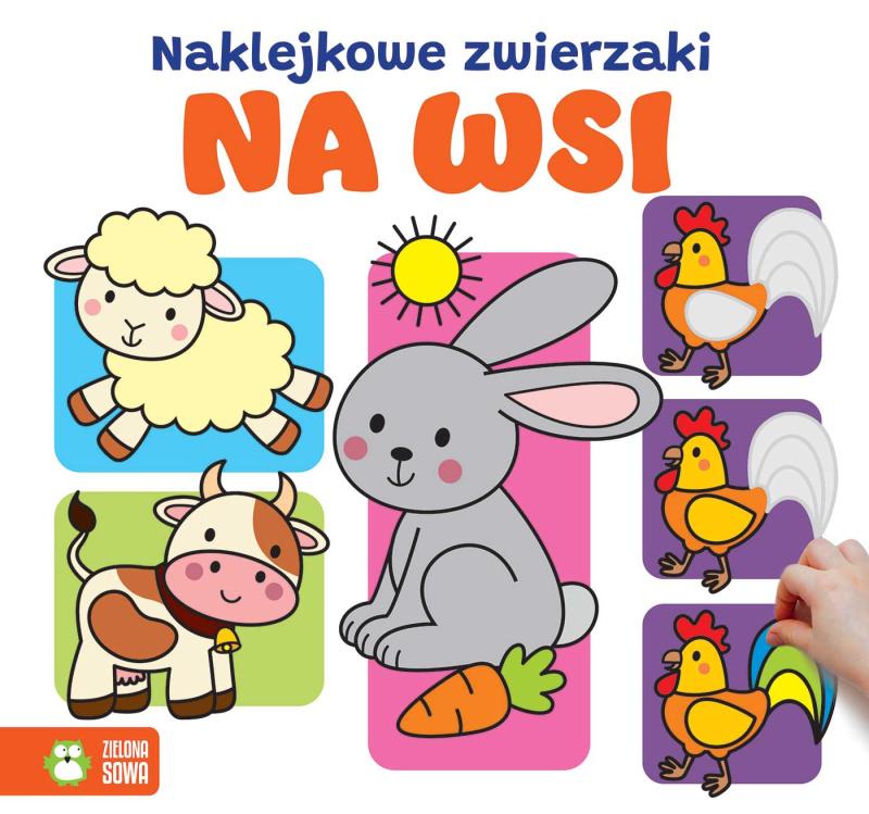 KSIĄŻECZKA NAKLEJKOWE ZWIERZAKI NA WSI