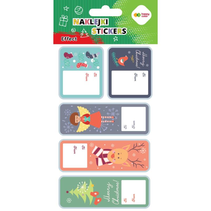 NAKLEJKI EFFECT-XMAS STAMP TAG 10X20CM GDD