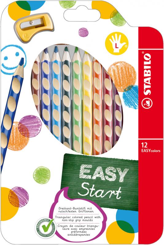 KREDKI 12 STABILO EASYCOLORS LEWOR