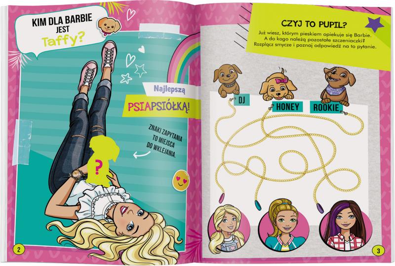 KSIĄŻECZKA BARBIE DREAMHOUSE ADVENTURES. ZABAWY Z PUPILAMI