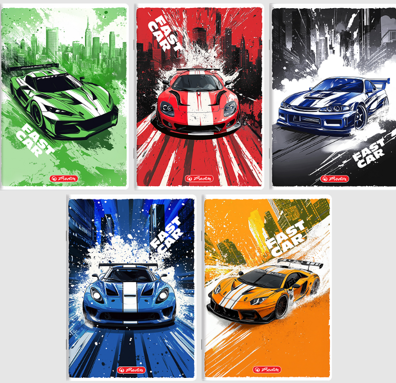 ZESZYT A5/32 =KOLOROWA HERLITZ FAST CAR 70G