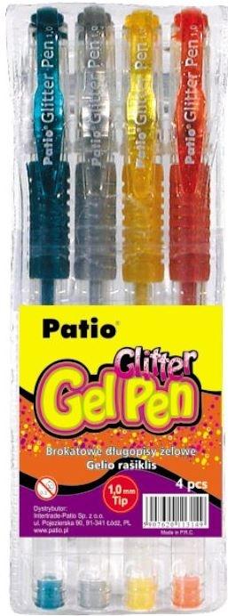 DŁUGOPIS PATIO ŻELOWY 4 BROKATOWY GEL PEN