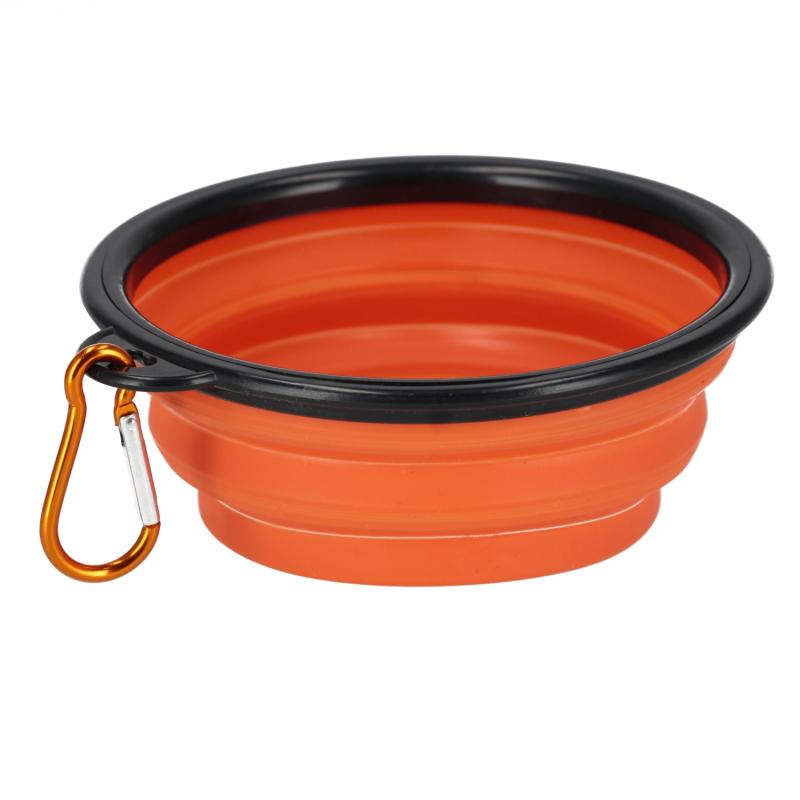 MISKA DLA ZWIERZĄT SKŁADANA SILIKONOWA POMARAŃCZOWA 13CM TRIK BC 48
