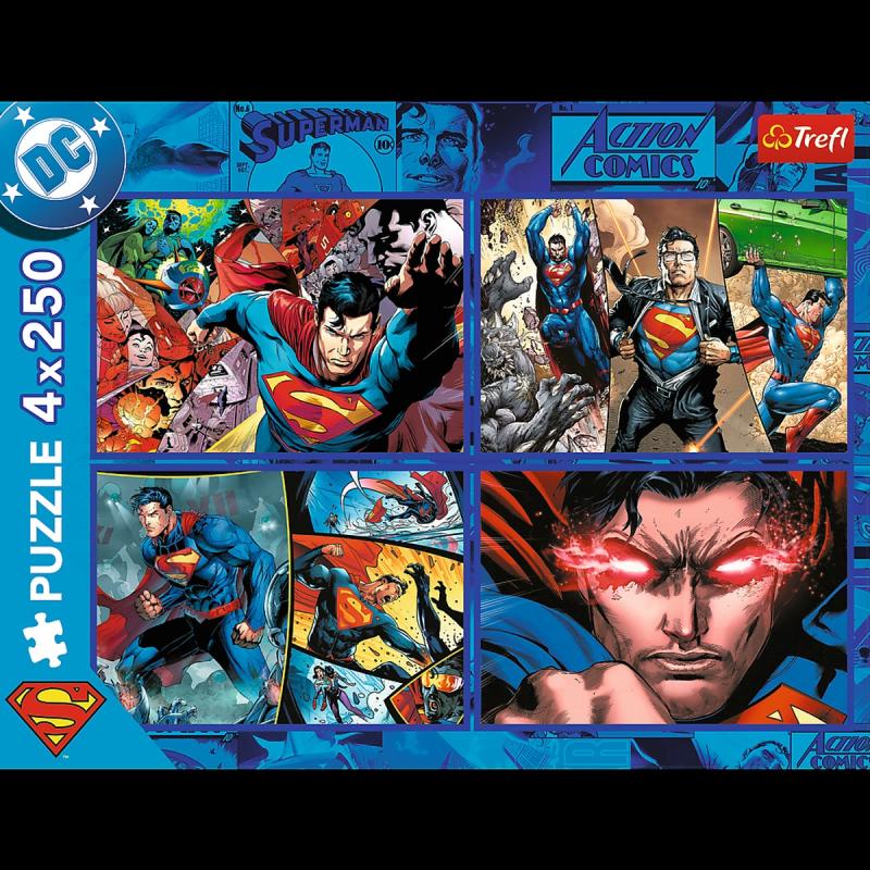 PUZZLE 4X250 TREFL ODWAGA SUPERMANA