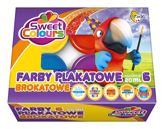 FARBY PLAKATOWE 6/20ML BROKATOWE OTOCKI