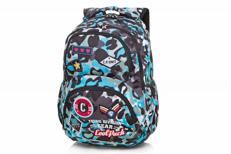 PLECAK MŁODZ. CP DART - CAMO BLUE (BADGES)