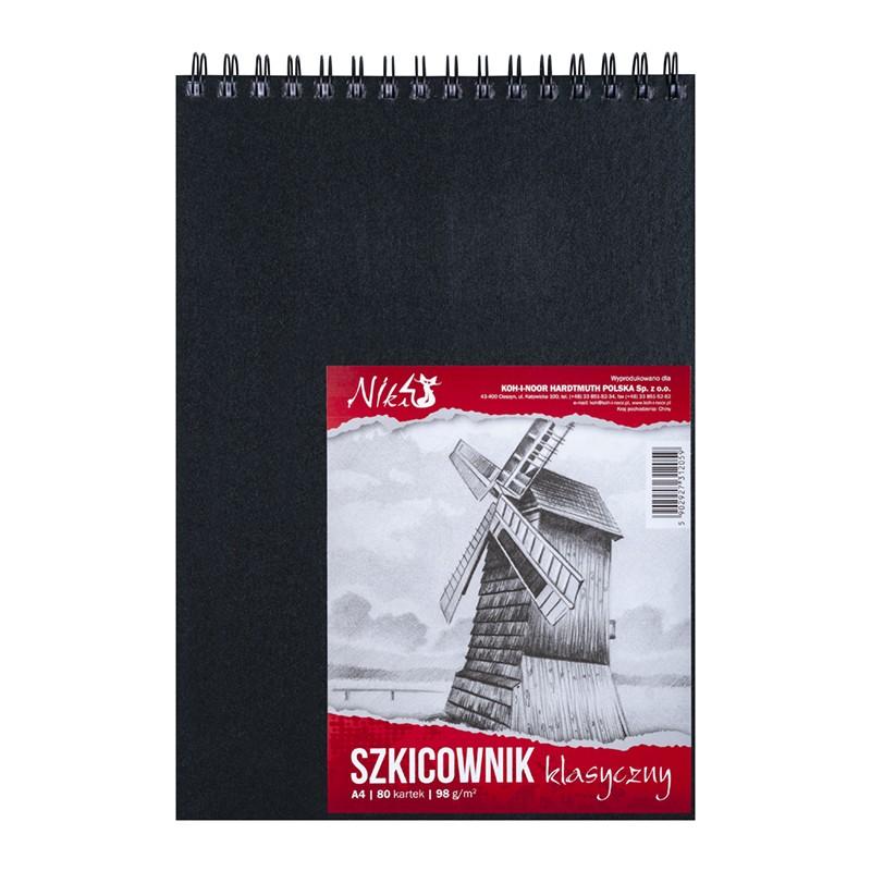 SZKICOWNIK A4 98G 80K SPIRALA