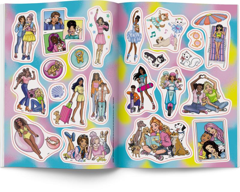 KSIĄŻECZKA MATTEL BARBIE. KOLOROWANKA Z NAKLEJKAMI