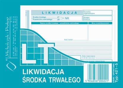 DRUK M LIKWIDACJA ŚRODKA TRWAŁEGO