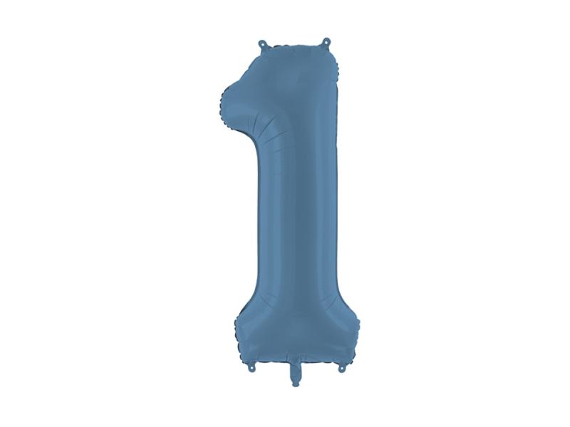 BALON FOLIOWY CYFRA 1 GRANAT 86CM