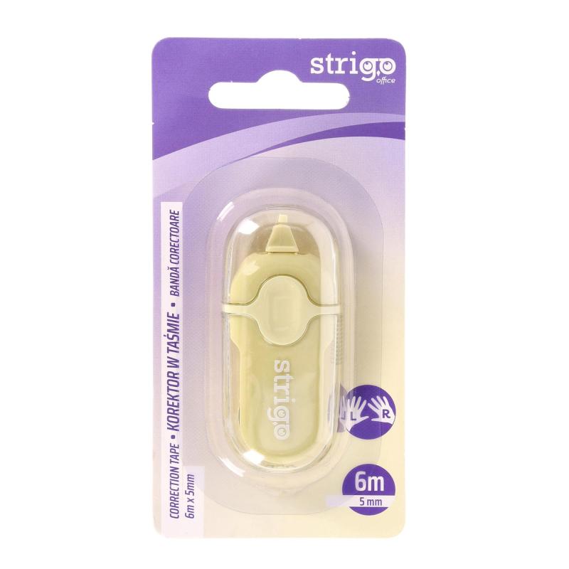 KOREKTOR W TAŚMIE MINI 5MMX6M ŻÓŁTY STRIGO