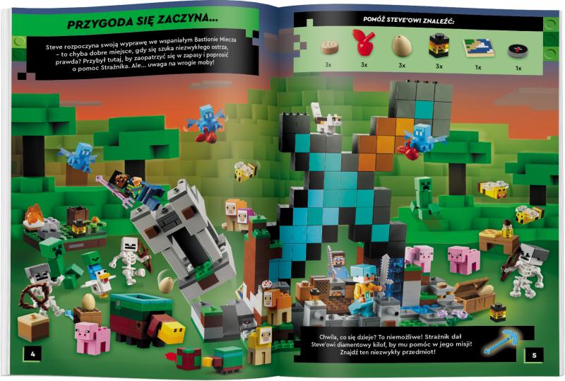 KSIĄŻECZKA LEGO MINECRAFT.WYPRAWA PO NETHERYTOWY MIECZ