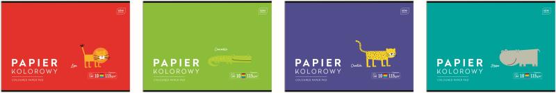ZESZYT PAPIERÓW KOLOROWYCH A4/10 115G BB KIDS INTERDRUK
