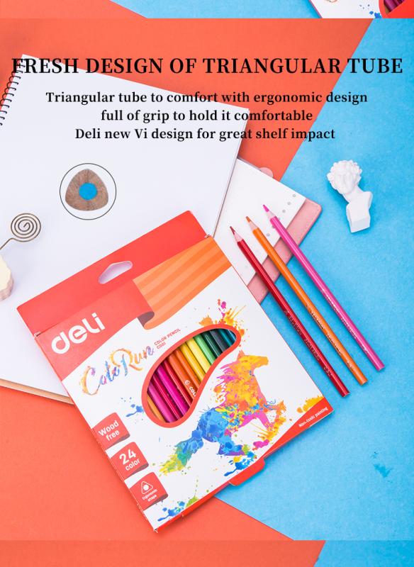 KREDKI 24 OŁÓWKOWE BEZDRZEWNE COLORUN DELI