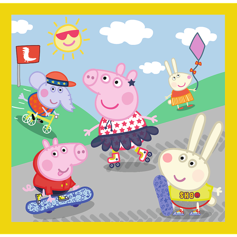 PUZZLE 3W1 TREFL WESOŁY DZIEŃ PEPPY